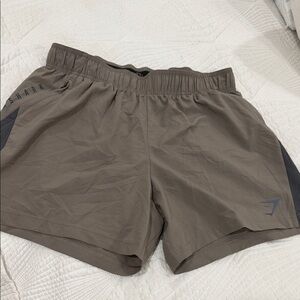 Gymshark Men's Athletic Shorts in Brown and Black
